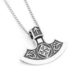 Retro Slavic Perun Axe Pendant Necklaces For Men Boys Stainless Steel Odin Nordic Viking Sign Necklace Fashion Jewelry Gifts
