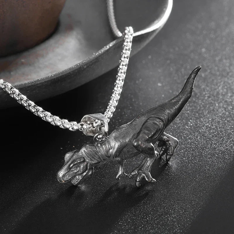 Domineering Ferocious Tiger Head Pendant Stainless Steel Animal Necklace Men's Punk Trend Cool Jewelry Boy Gift