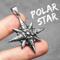 Compass Pendant Necklace — Stainless Steel