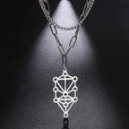 Kabbalah Sephirot Tree of Life Pendant Necklace — Stainless Steel