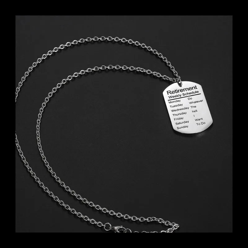Military Brand Letter Pendant — Stainless