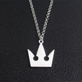Game Kingdom Hearts Chain Pendant Necklace Sora Keychain Crown Charm Statement Choker Necklace Women Men Jewelry Cosplay