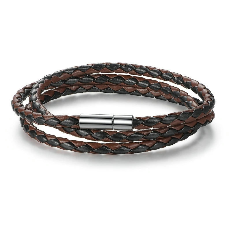 Simple Multilayer Leather Bracelet — 11 Colors, Men & Women
