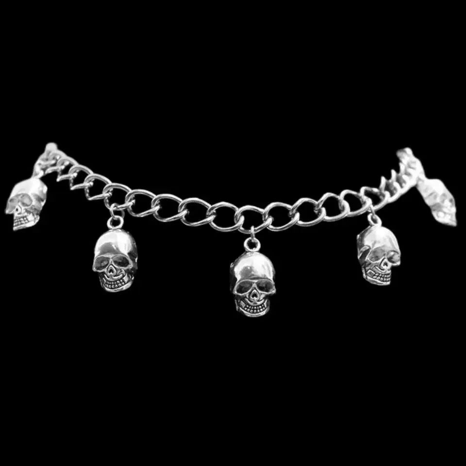 Gothic Crow Skull Necklace For Women man Fashion Vampire Bat Accessory Punk Jewelry Gift Circle Pagan Vintage Moth Charm Choker