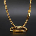 Luxury 24K 9999 Pure Gold real gold European and American hip-hop 6mm length 60cm hip-hop bracelet for men and women