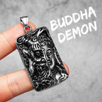 Buddha Pendant Necklace Stainless Steel Vintage