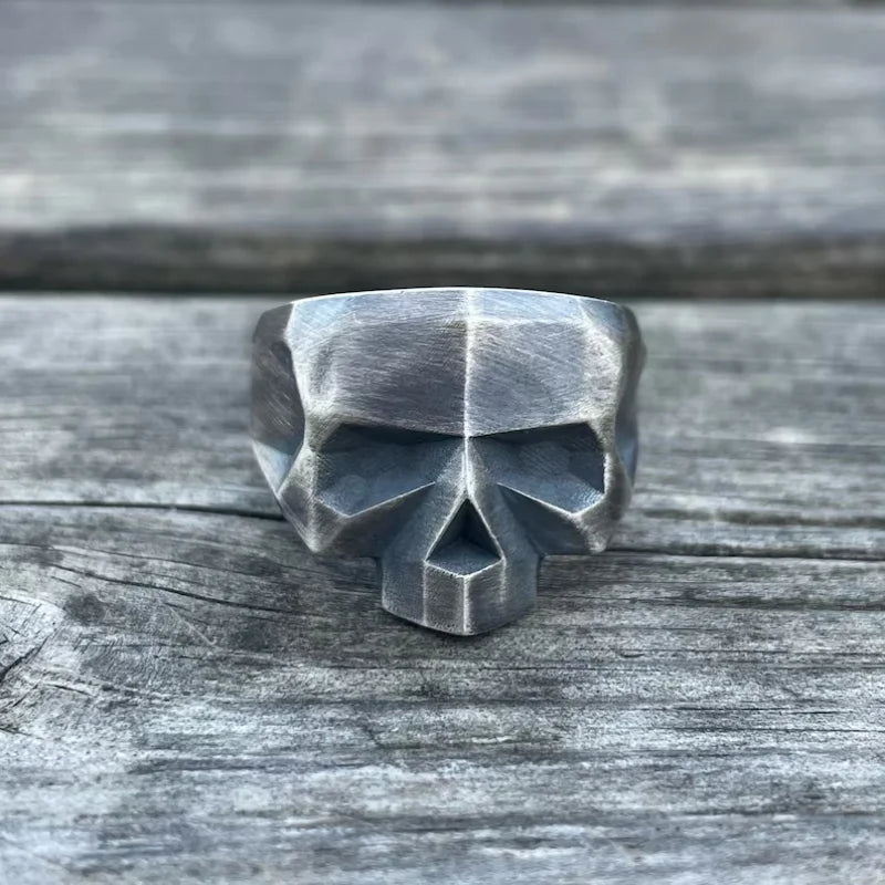 Priestess Retro Priest Ring, Men's Silvery Plated Ring, Artistic Ring Punk Style, Goth Jewelry for Men, Gifts for