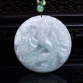 Natural Myanmar Jadeite Phoenix Pendant Necklace Accessories Jewelry Carved Amulet Fashion Vintage Real Jade Gifts for