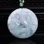 Natural Myanmar Jadeite Phoenix Pendant Necklace Accessories Jewelry Carved Amulet Fashion Vintage Real Jade Gifts for