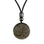 Crystal of Necklace Pendant Black Obsidian Guardian Healing Amulet Popular Export Item Tree of Life