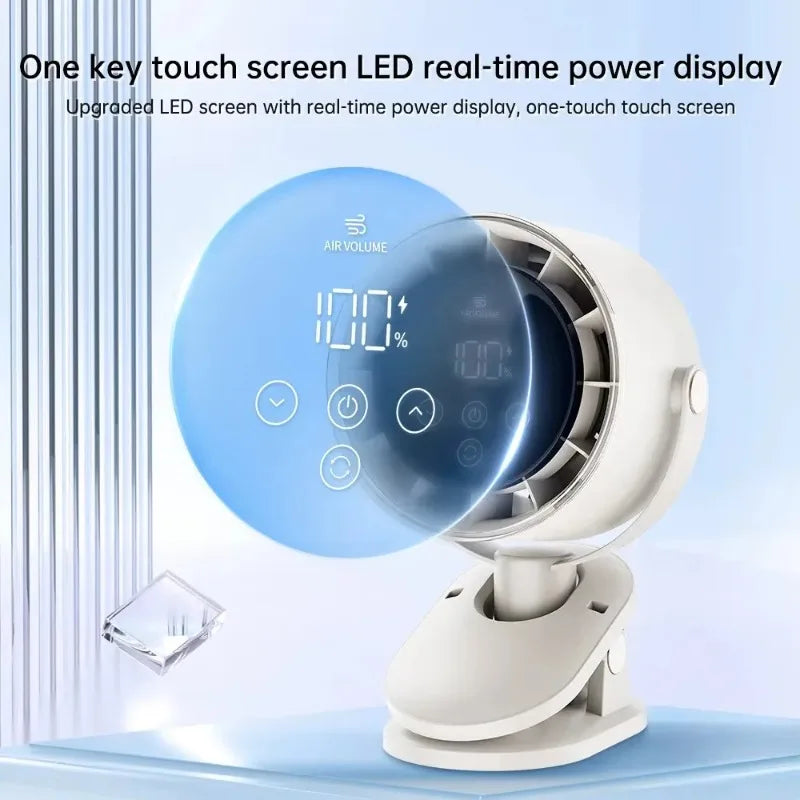 Portable USB Rechargeable Table Fan Summer Clip Celling Fans 4000mAh 100 Speeds Office Outdoor Bedroom Electric Desktop