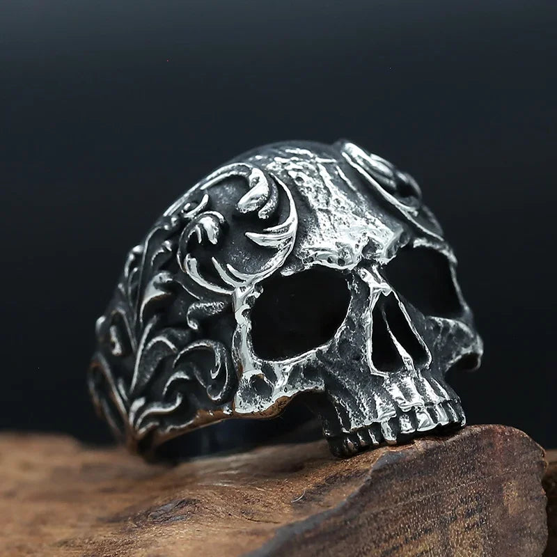 Skull Ring — 316L Stainless Steel Punk Biker