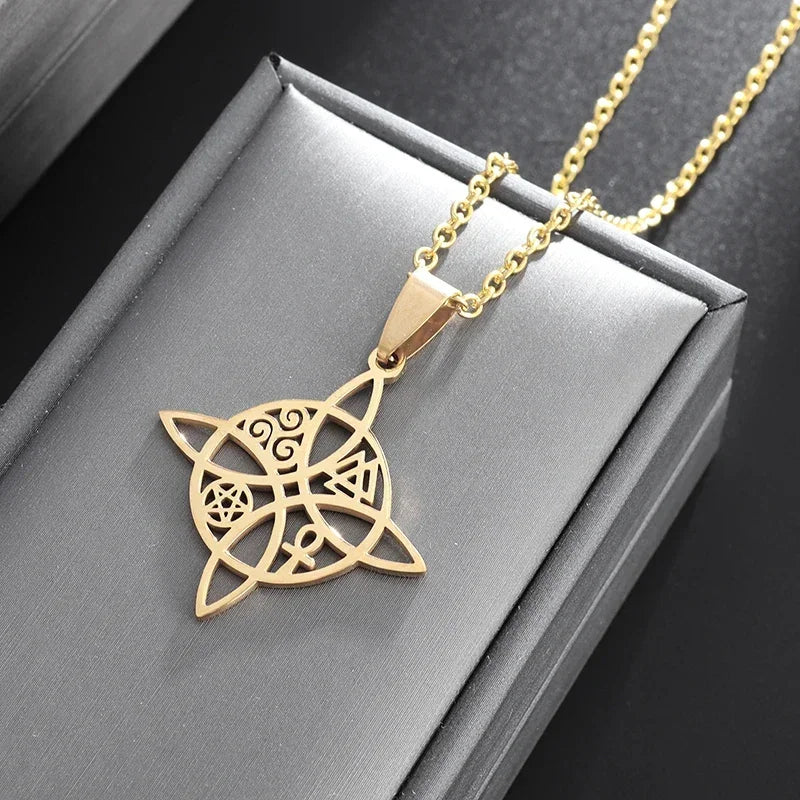 Celtic Trinity Knot Pendant Necklace — Zinc Alloy