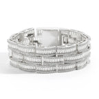25mm Wide Iced Out Link Chain Bracelet