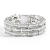 25mm Wide Iced Out Link Chain Bracelet