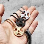 Dumbbell Pendant Necklace — Stainless Steel