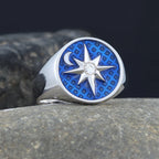 North Star Moon Ring — 925 Silver