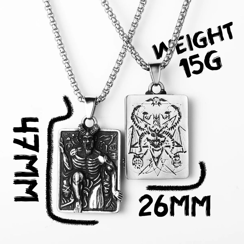 Fallen Angel Devil Pendant — Stainless Steel