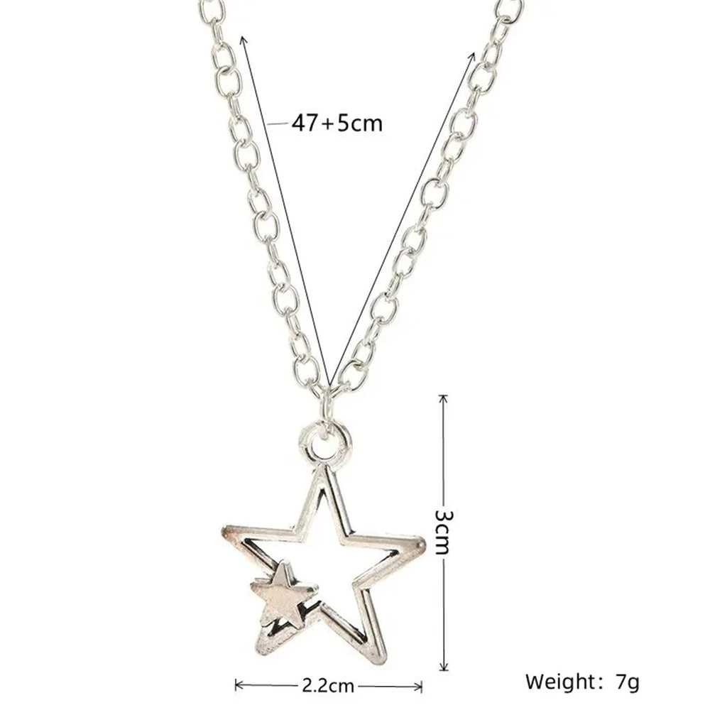 Pentagram Black Rope Necklace
