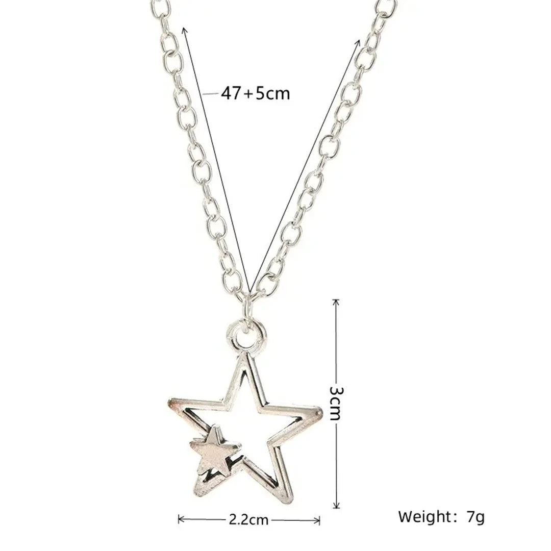 Pentagram Black Rope Necklace