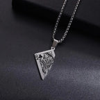 60cm Half Poker Card Pendant Necklace Hip Hop Lucky Ace of Spades Stainless Steel Long Chain Necklace for Men Vintage Jewelry