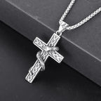 Cross Snake Steel Pendant European American Gothic