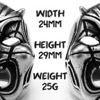 Hannya Skull Ring Black — Stainless Steel
