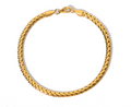 18K Gold Link Chain Bracelet Stainless Steel 4MM