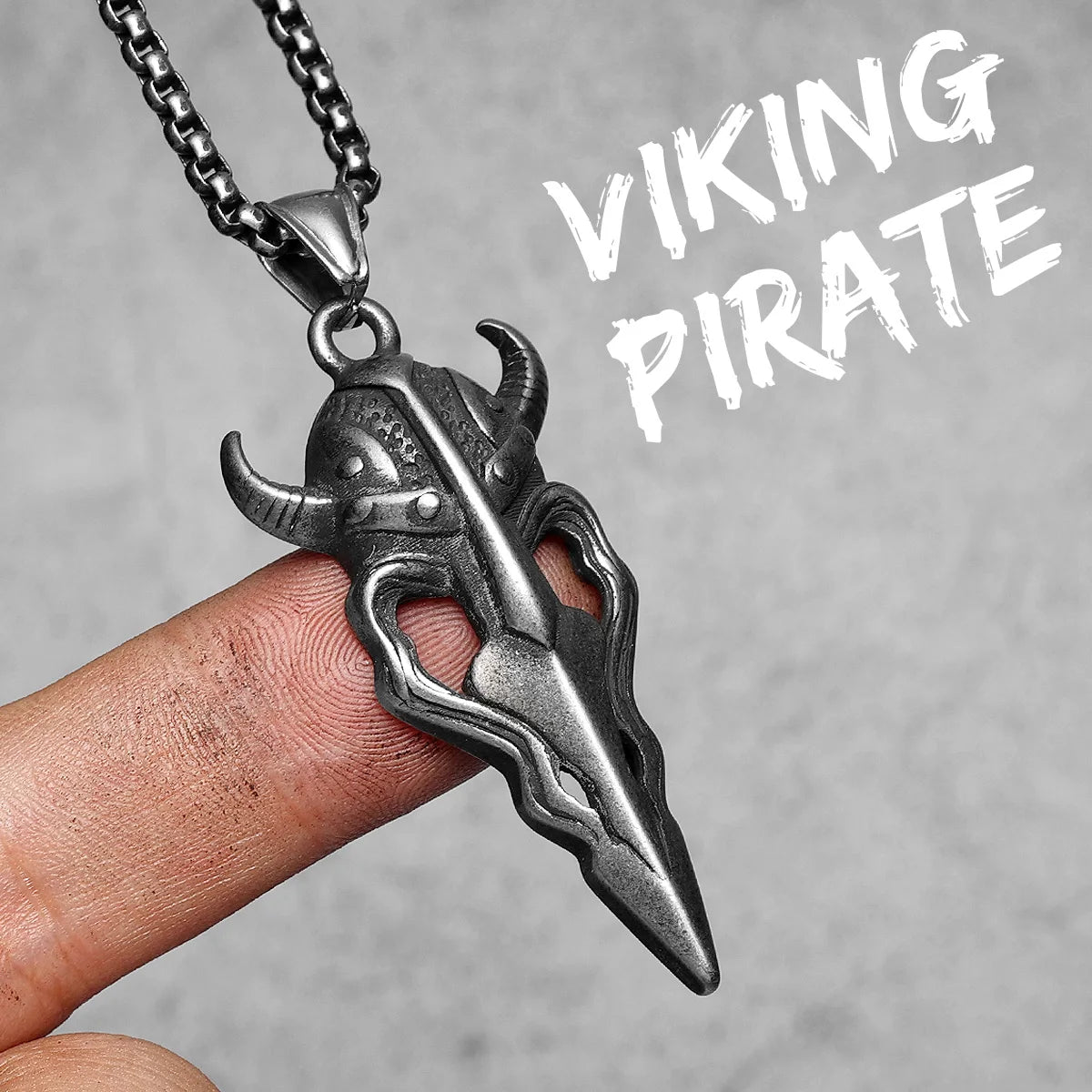 Viking Mask Men Necklaces With Pendant Stainless Steel Jewelry For Male Women Crow Helmet Punk  Accessories Gifts Wholesale
