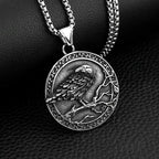 Viking Raven on Branch Tree of Life Necklace — Stainless Steel