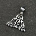 Stainless steel Nordic Rune Thor\'s Hammer Pendant Odin Celts Valknut Thors axe Necklace Men's Amulet Jewelry