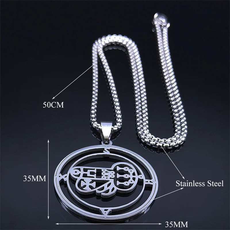 Gothic Pendant Silver Necklace — Stainless Steel