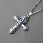 Cross Skull Steel Pendant European American Dark