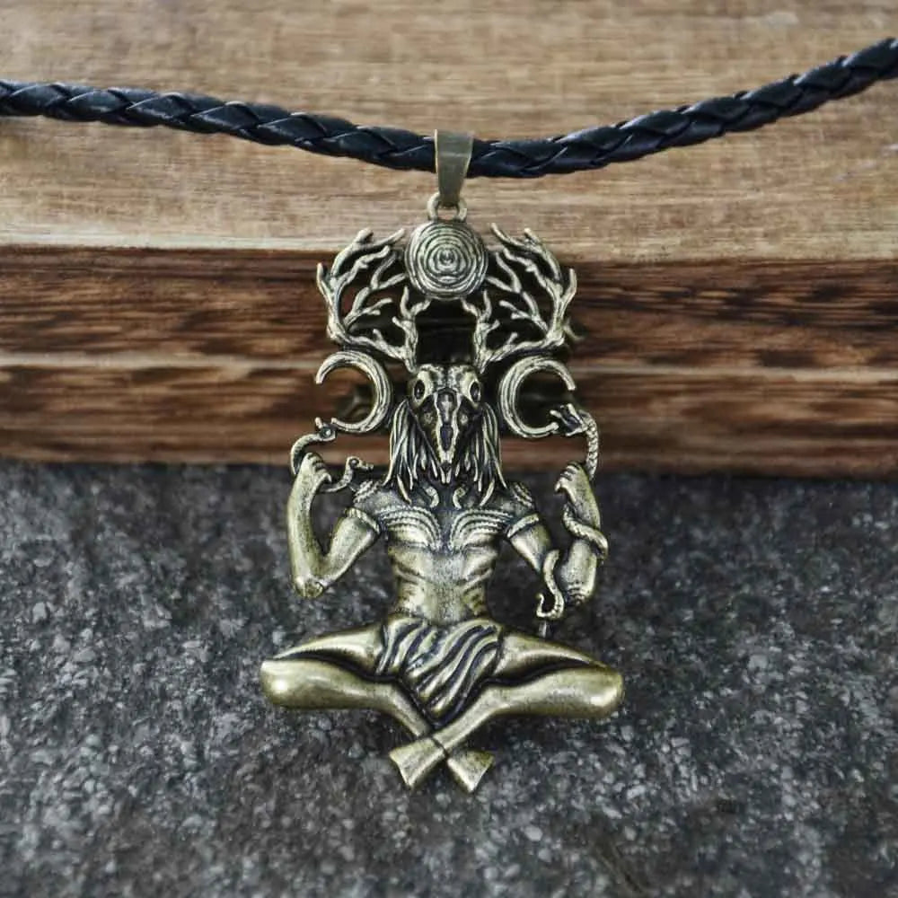 Cernunnos Horned God Pendant Necklace