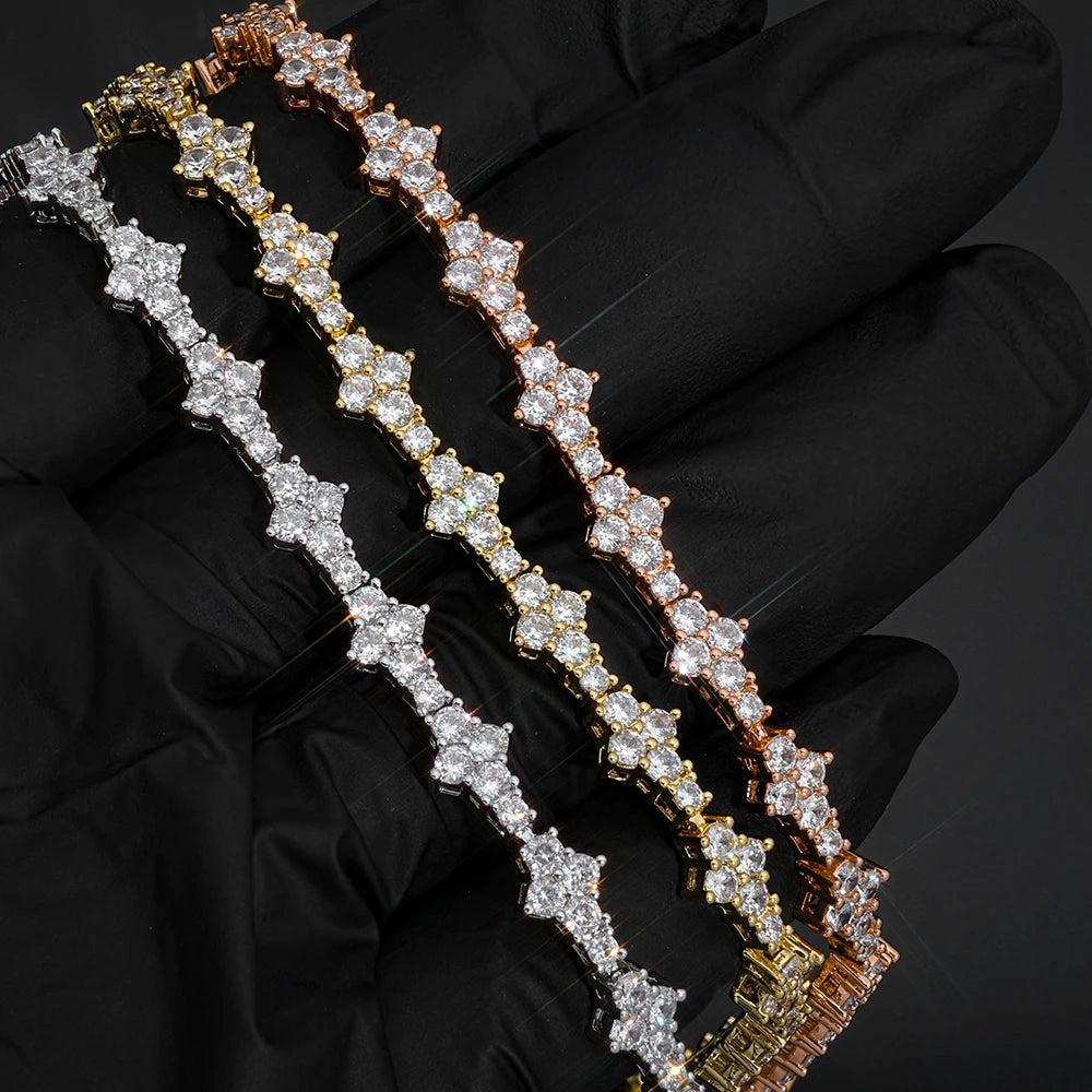 Rose Gold Tennis Bracelet Iced Out CZ 6MM