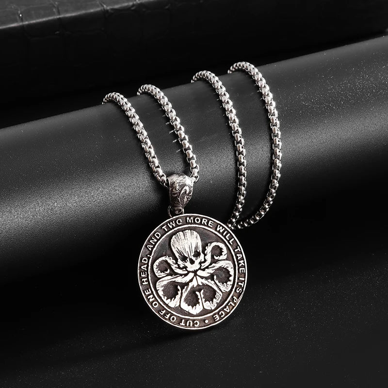 Cthulhu Octopus Skull Pendant Necklace