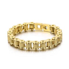Retro Heavy Brush Stainless Steel Motorcycle Chain Bracelet 11/13MM Wide Mens Women Bike Biker Bracelets Hip-Hop Jewelry 19-23cm