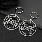Baphomet Steel Earrings Seal Sallos Hoop Hollow