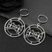 Baphomet Satan Steel Earrings Seal Sallos Hoop Hollow