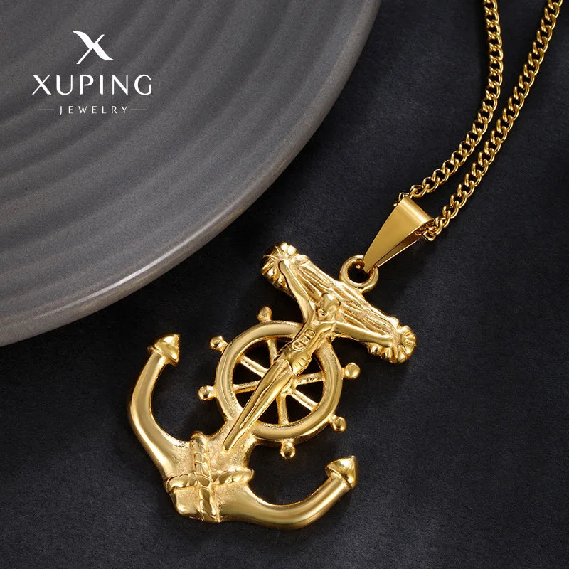 Anchor Gold Pendant Necklace