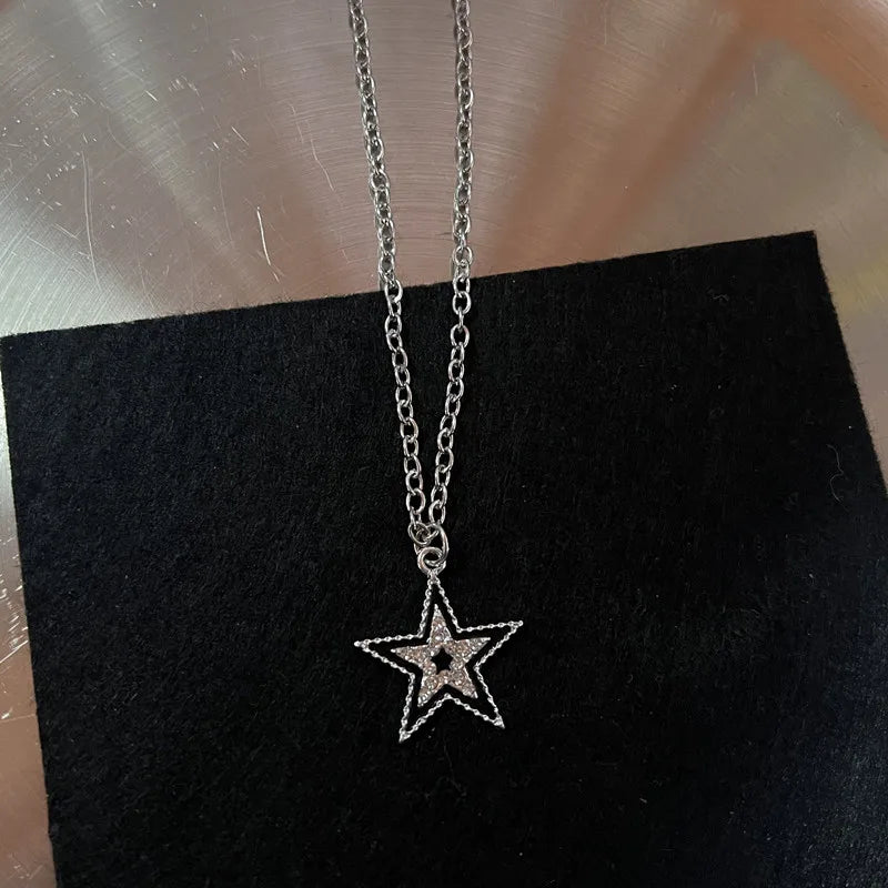 Silver Black Cross Pendant Necklace Vintage Carved