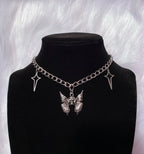 Gothic Crow Skull Necklace For Women man Fashion Vampire Bat Accessory Punk Jewelry Gift Circle Pagan Vintage Moth Charm Choker