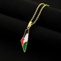 Palestine Map Pendant Necklace