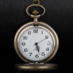 Valknut Norse Viking Pocket Watch Necklace — Bronze-Tone Quartz