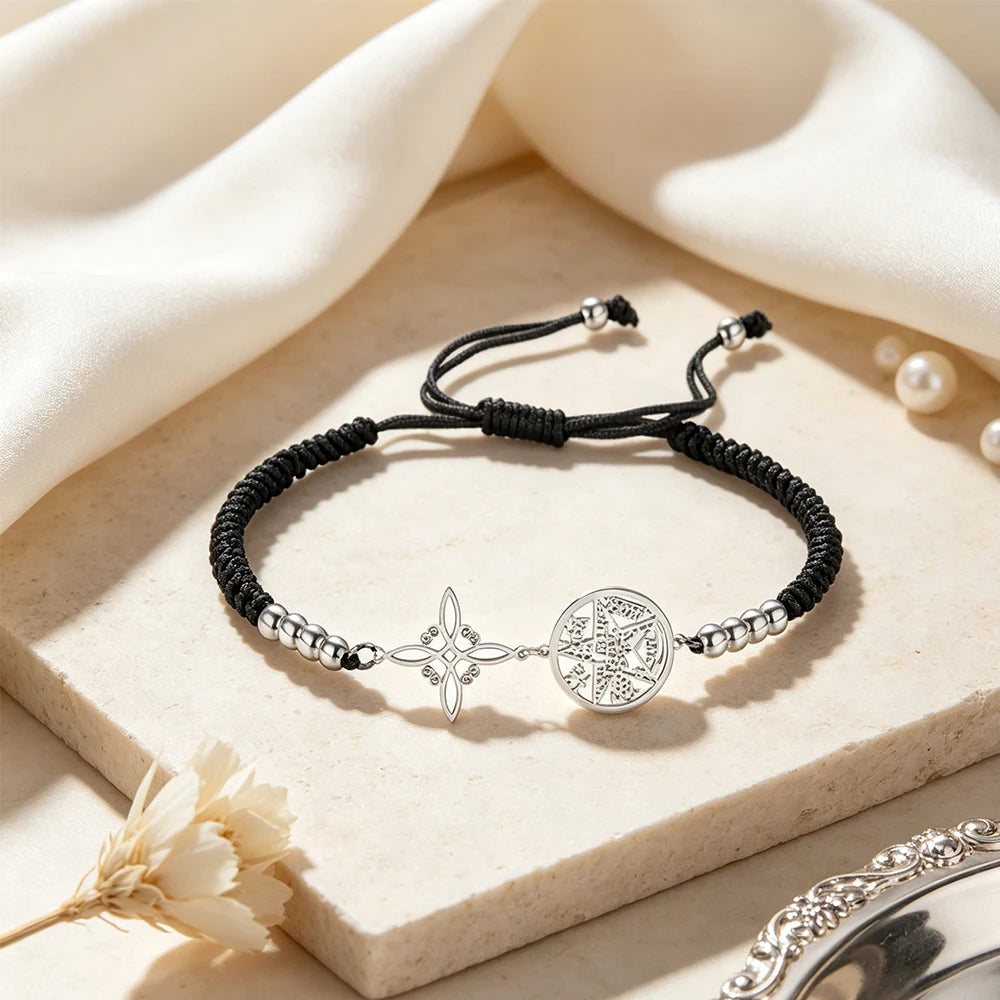 Witch Knot Pentagram Tetragrammaton Bracelet — Stainless Steel