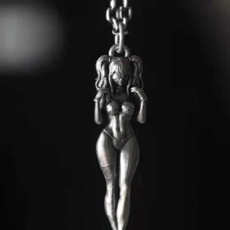 Fashion Anime Sexy Double Ponytail Lolita Pendant Goddess Necklace Men and Women Charm Temptation Cool Jewelry