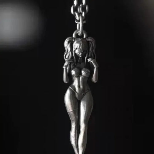 Anime Goddess Pendant Necklace — Steel