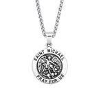 Vintage 316L Stainless Steel Archangel St.Michael Pendant Necklaces For Men Women Fashion Punk Amulet Jewelry Gifts Dropshipping