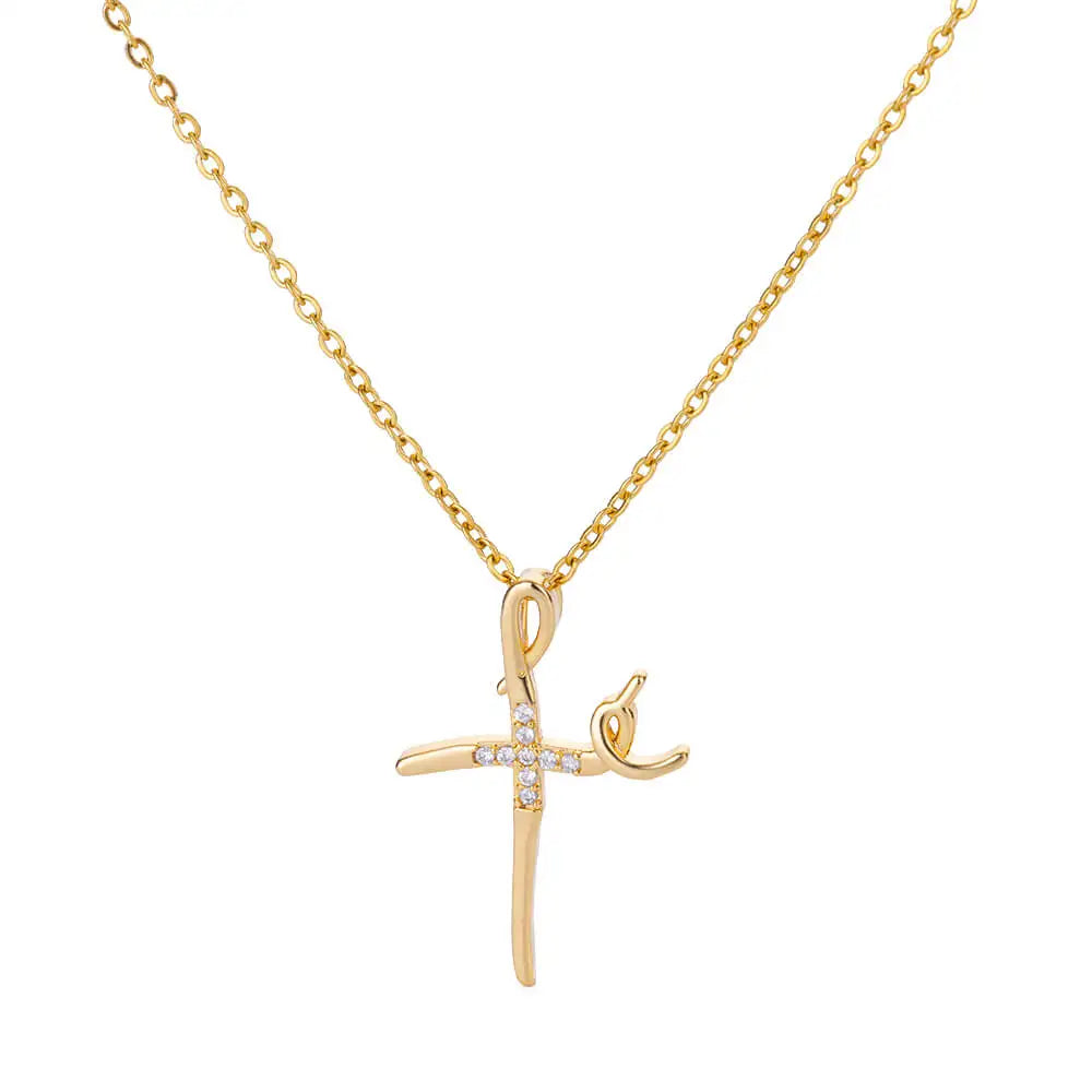Stainless Steel Tree of Life Cross Necklaces for Women Gold Color Chain Necklace Aesthetic Collar Jewelry Accessories Gift