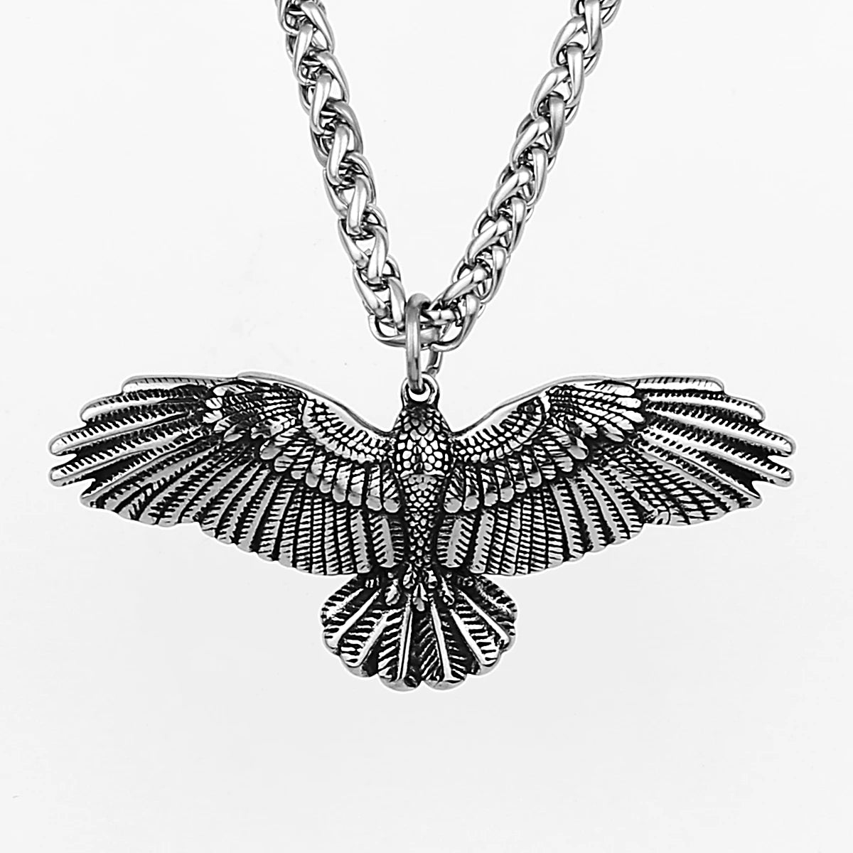 Retro Domineering Crow Eagle Pendant Unisex Fashion Party Birthday Gift 316L Stainless Steel Pendant Necklace